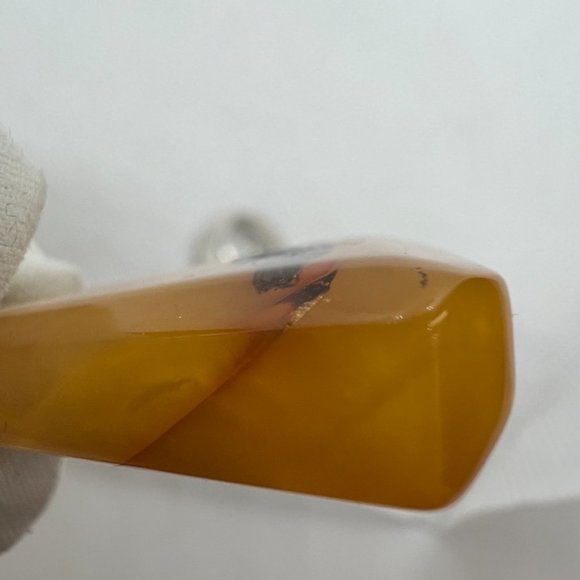 VINTAGE BALTIC BUTTERSCOTCH INCLUSION AMBER STONE PENDANT SOVIET USSR - Picture 8 of 16